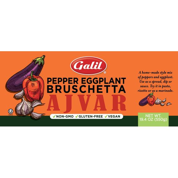 Mild Ajvar | Pepper & Eggplant Bruschetta | 19 oz | Galil - ShopGalil