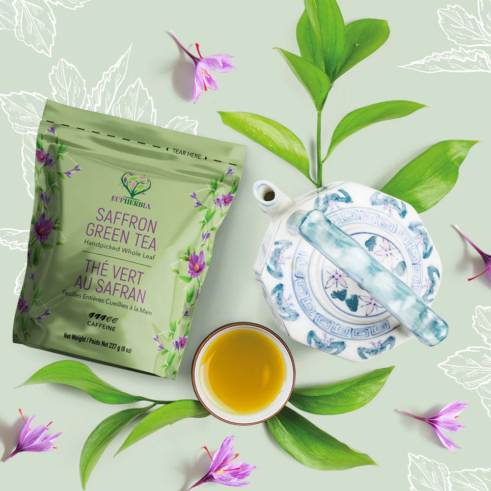 Loose Green Saffron Tea | 8 oz | Eupherbia