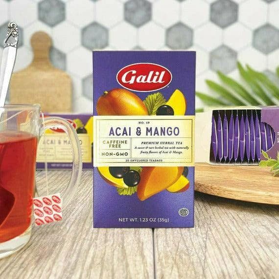 Acai & Mango Herbal Tea | 20' Tea Bags | 1.23 oz | Galil - ShopGalil