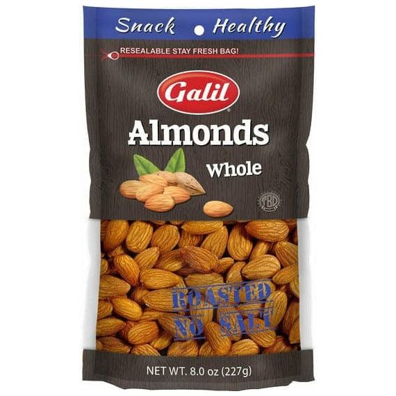 Almonds | Roasted/No Salt | 8 oz | Galil - ShopGalil
