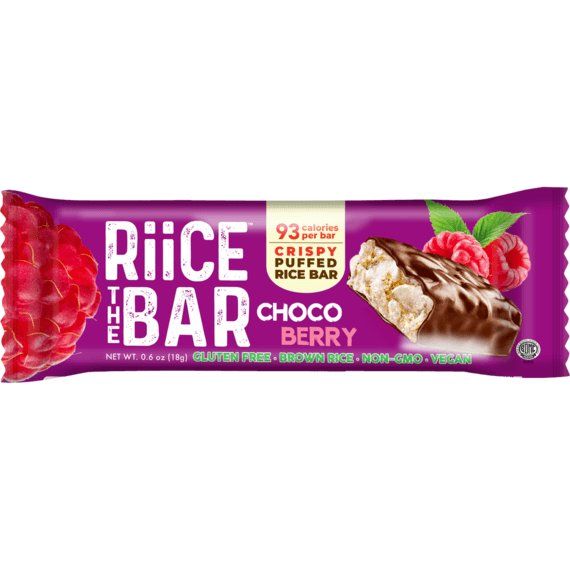 Choco Berry Puffed Rice Bar | 5 Bars x 0.6 oz | RiiCE the Bar - ShopGalil