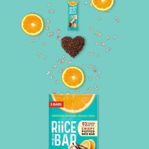 Choco Orange Puffed Rice Bar | 5 Bars x 0.6 oz | RiiCE the Bar - ShopGalil