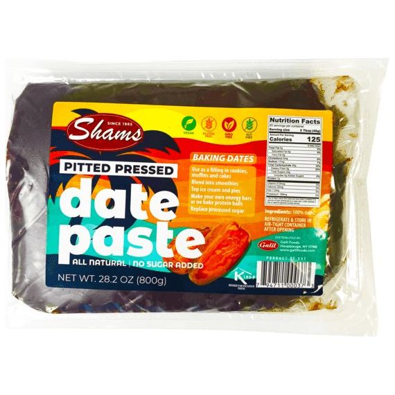 Date Paste | Ready to Use Baking Dates | 28.2 oz | Shams - ShopGalil