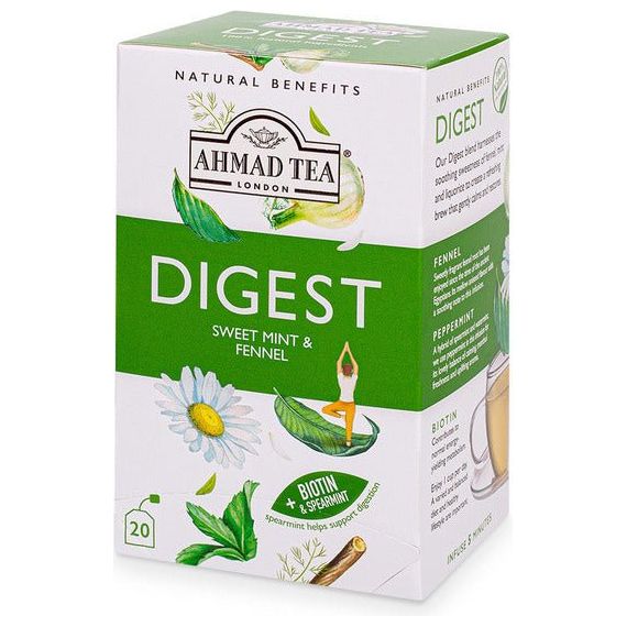 Digest Tea - Herbal | Natural Benefits | 20' Tea Bags | Ahmad Tea - ShopGalil