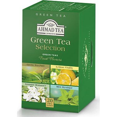 Green Tea Selection | 5 x 4' Tea Bags | Ahmad Tea - ShopGalil