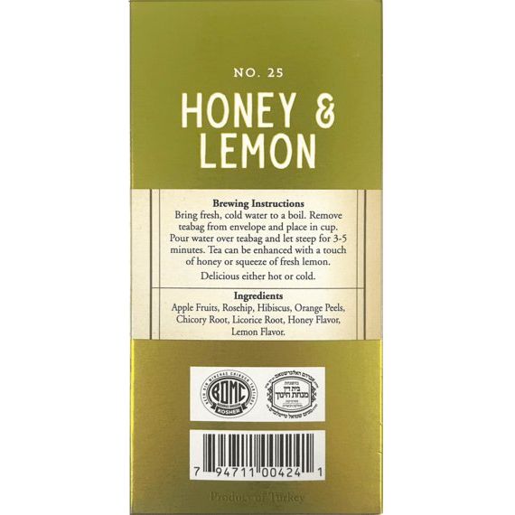 Honey & Lemon Herbal Tea | 1.23 oz | Galil - ShopGalil