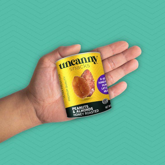 Honey Roasted Peanuts & Almonds | Can | 1.8 oz | Uncanny - ShopGalil