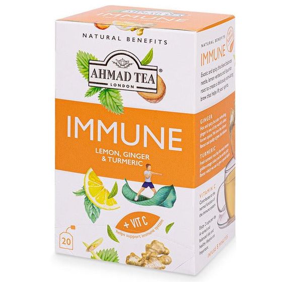 Immune Tea - Herbal | Natural Benefits | 20' Tea Bags | Ahmad Tea - ShopGalil