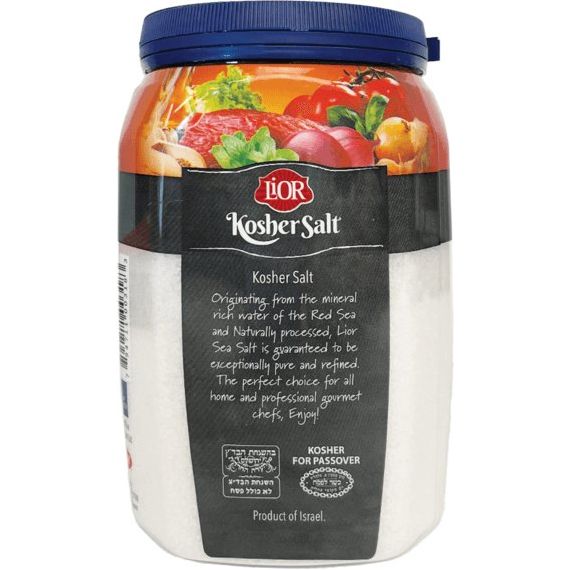 Kosher Salt, Coarse Sea Salt | Chefs Jar | 35.2 oz (2.2 lbs) | LiOR - ShopGalil