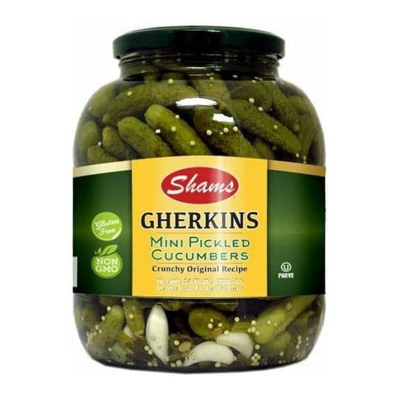 Mini Gherkin Pickles | 46.3 oz | Shams - ShopGalil