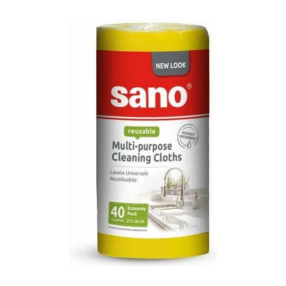 Multi-Purpose Reusable Cleaning Cloth - Yellow | 40 PCS | sano - ShopGalil