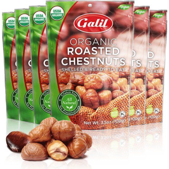 Organic Roasted Chestnuts | Peeled & Ready to Eat | 3.5 oz | Galil - ShopGalil