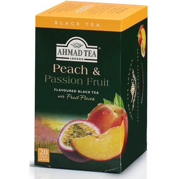 Peach & Passion Fruit - Black Tea | 20' Tea Bags | Ahmad Tea - ShopGalil