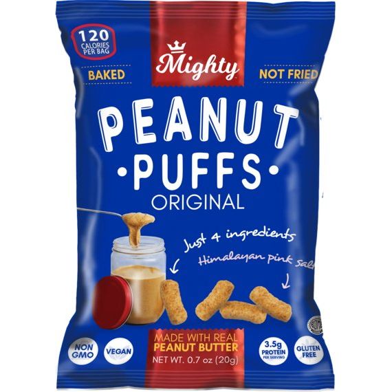 Peanut Butter Puffs Snack Gluten Free & Vegan 0.7 oz Mighty ShopGalil