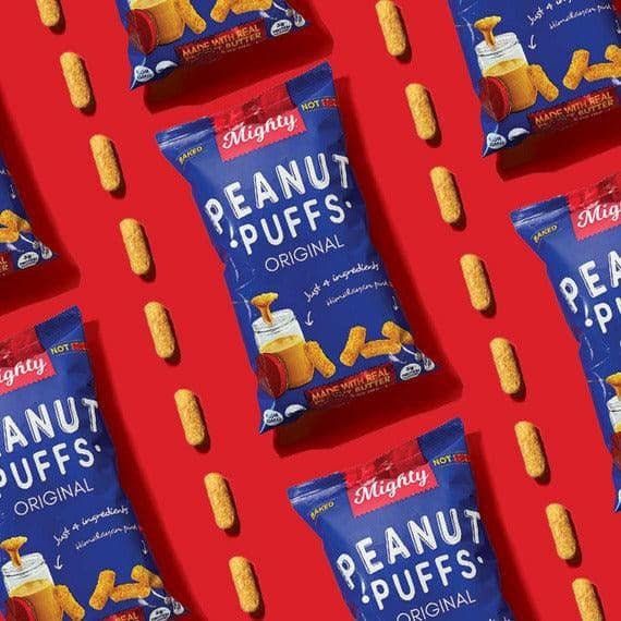 Peanut Butter Puffs Snack | Gluten Free & Vegan | 0.7 oz | Mighty - ShopGalil