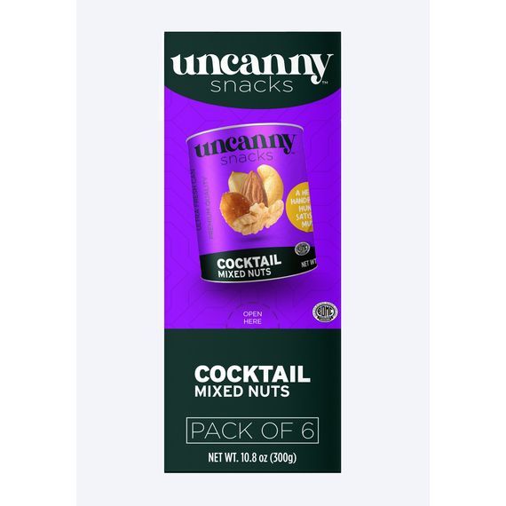 Roasted & Salted Mixed Nut Cocktail | Can | 1.8 oz | Uncanny - ShopGalil