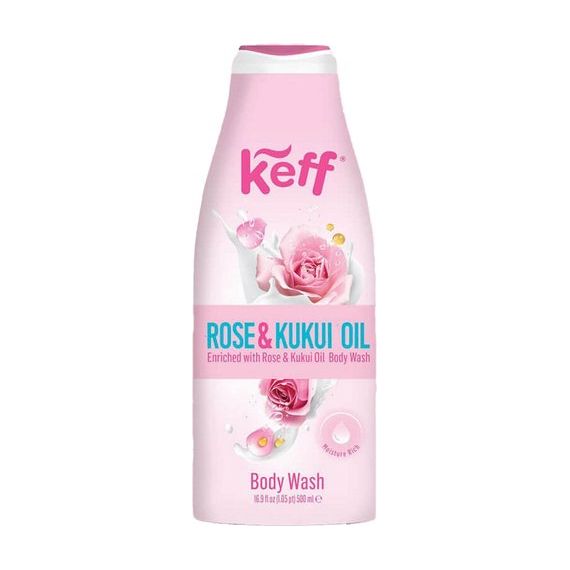 Rose & Kukui Oil Body Wash | 16 oz | Keff - ShopGalil