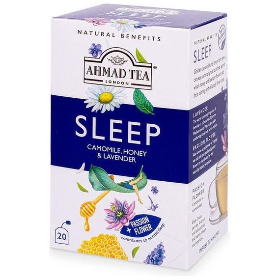 Sleep Tea - Herbal | Natural Benefits | 20' Tea Bags | Ahmad Tea - ShopGalil