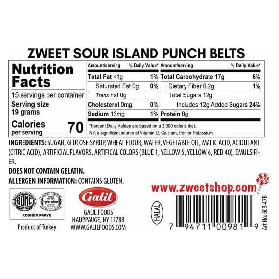 Sour Island Punch Belts | Zweet | 10 oz - ShopGalil