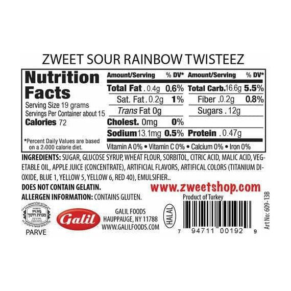 Sour Rainbow Twisteez | Zweet | 10 oz - ShopGalil