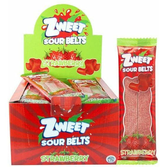 Sour Strawberry Belts | Zweet | 0.7 oz - ShopGalil