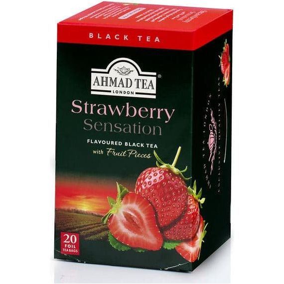 Strawberry Fruit - Black Tea | 20' Tea Bags | Ahmad Tea - ShopGalil