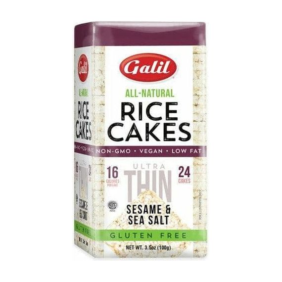 Ultra Thin Rice Cakes | Square | Sesame & Salt | 3.5 oz | Galil - ShopGalil