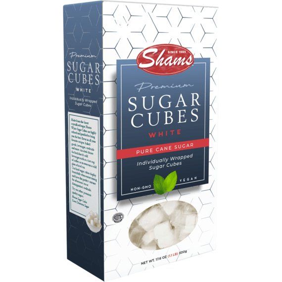 White Sugar Cubes | Individually Wrapped | 17.6 oz | Shams - ShopGalil